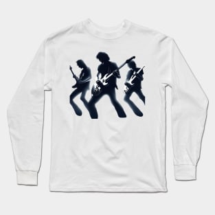 Three Men Playing Guitar – Musical Trio Long Sleeve T-Shirt